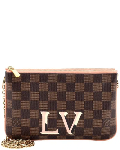 Louis Vuitton Double Zip Pochette Damier (authentic Pre-loved)
