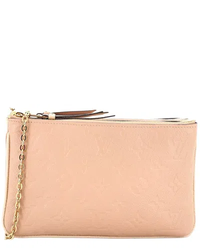 Pre-owned Louis Vuitton Double Zip Pochette Monogram Empreinte Leather (authentic Pre-  Loved)