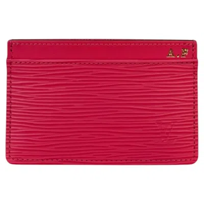 Pre-owned Louis Vuitton Dragon Fruit Pink Epi Leather Card Holder