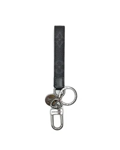 Pre-owned Louis Vuitton Dragonne Bag Charm & Key Holder In Black