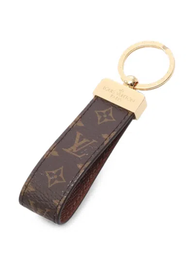 Pre-owned Louis Vuitton Dragonne Key Ring In Brown