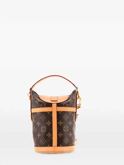 Pre-owned Louis Vuitton Duffle Handbag Monogram Canvas Bucket Bag In Brown