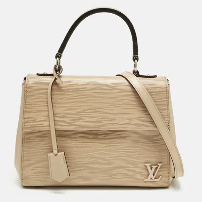 Pre-owned Louis Vuitton Dune Epi Leather Cluny Bb Bag In Sand