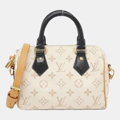 Pre-owned Louis Vuitton Dune Monogram Canvas Dune Speedy Bandouliere 20 Handbag In Beige