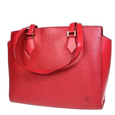 Pre-owned Louis Vuitton Duplex Red Leather Shoulder Bag ()