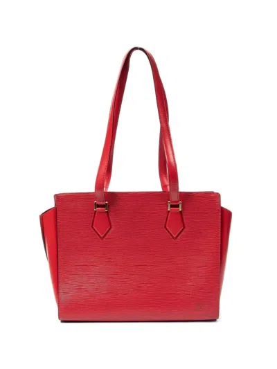 Pre-owned Louis Vuitton Duplex Tote Bag In Red