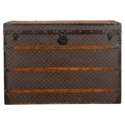 Pre-owned Louis Vuitton Early 20th Century  Courier Trunk In Brown