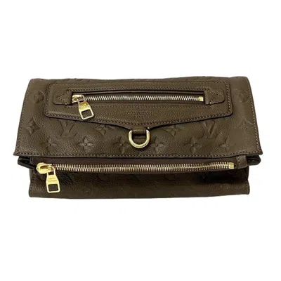 Pre-owned Louis Vuitton Earth Leather Clutch Bag ()