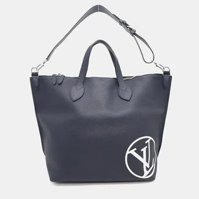 Pre-owned Louis Vuitton Eastside Zipped Tote Andigo Blue Taurillon Leather