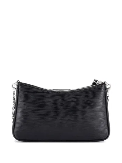 Pre-owned Louis Vuitton Easy Pouch On Strap Epi Leather Shoulder Bag In Black