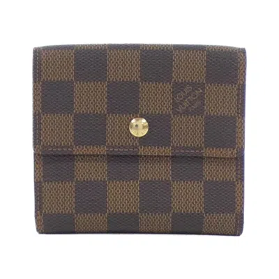 Pre-owned Louis Vuitton Ebene Coated Canvas Middle Wallet (bi-fold) ()