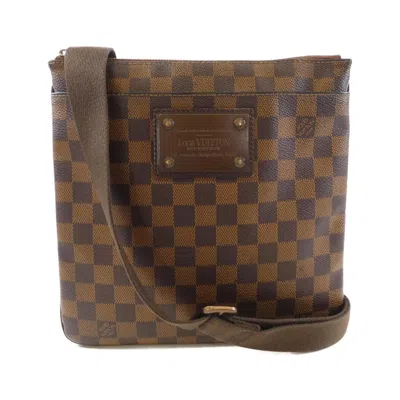 Pre-owned Louis Vuitton Ebene Coated Canvas Pochette Shoulder Bag ()