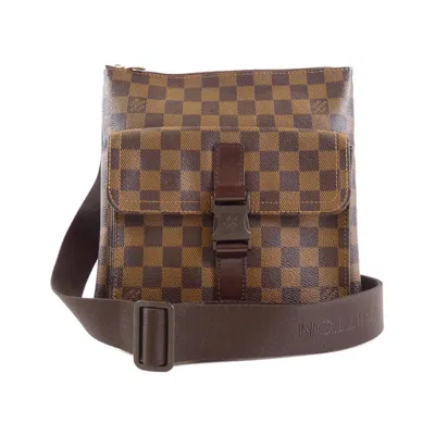 Pre-owned Louis Vuitton Ebene Coated Canvas Pochette Shoulder Bag ()