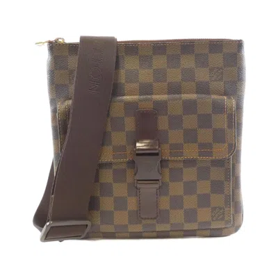 Pre-owned Louis Vuitton Ebene Coated Canvas Pochette Shoulder Bag () In Brown