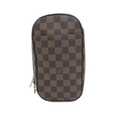 Pre-owned Louis Vuitton Ebene Coated Canvas Pochette Shoulder Bag () In Brown