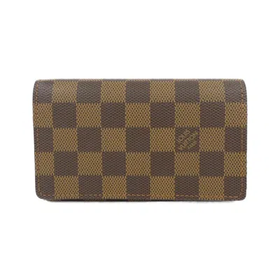 Pre-owned Louis Vuitton Ebene Coated Canvas Wallet (bi-fold) ()