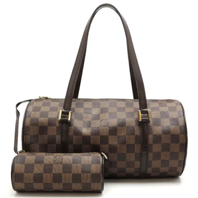 Pre-owned Louis Vuitton Ebene Damier Canvas Handbag Pouch () In Multi