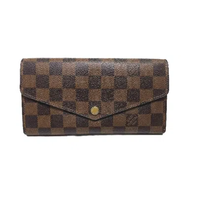 Pre-owned Louis Vuitton Ebene Damier Canvas Long Wallet (bi-fold) ()