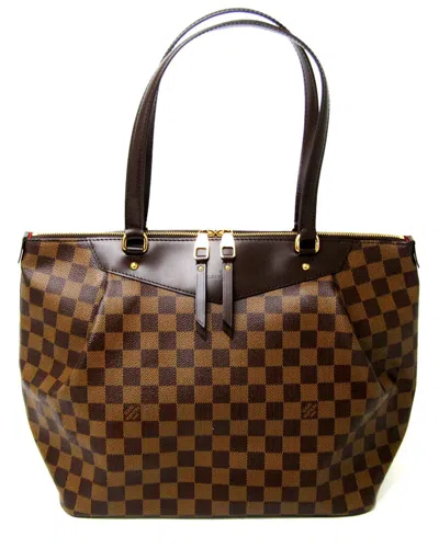 Pre-owned Louis Vuitton Ebene Damier Canvas Tote (authentic )