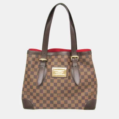 Pre-owned Louis Vuitton Ebene Damier Hampstead Mm Shoulder Bag In Brown