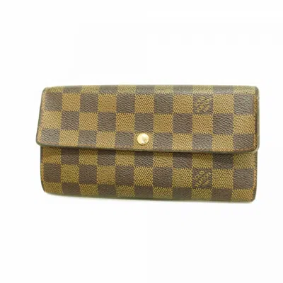 Pre-owned Louis Vuitton Ebene Long Wallet (bi-fold) ()