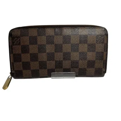 Pre-owned Louis Vuitton Ebene Long Wallet (bi-fold) () In Brown