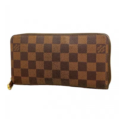Pre-owned Louis Vuitton Ebene Long Wallet (bi-fold) () In Brown