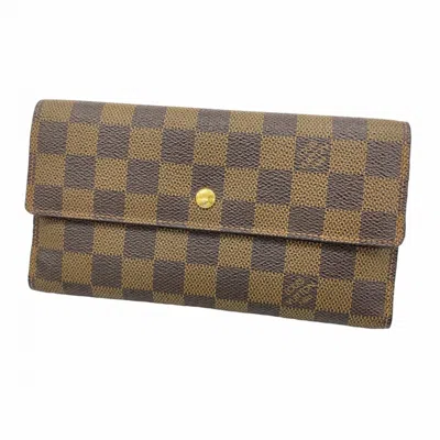 Pre-owned Louis Vuitton Ebene Long Wallet (tri-fold) ()