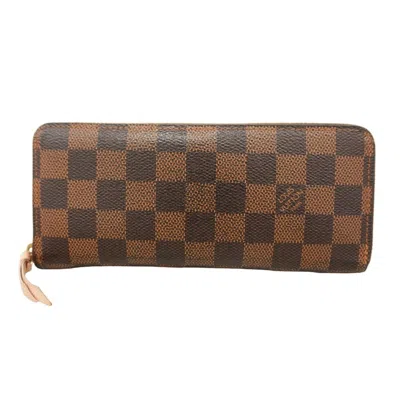 Pre-owned Louis Vuitton Ebene Rose Ballerine Long Wallet (bi-fold) ()