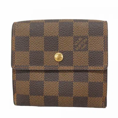 Pre-owned Louis Vuitton Ebene Wallet (tri-fold) () In Brown