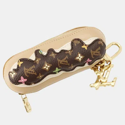 Pre-owned Louis Vuitton Eclair Pouch Beige/brown/multicolor Calf Leather