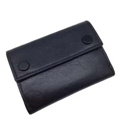Pre-owned Louis Vuitton Eclipse Black Leather Wallet  ()