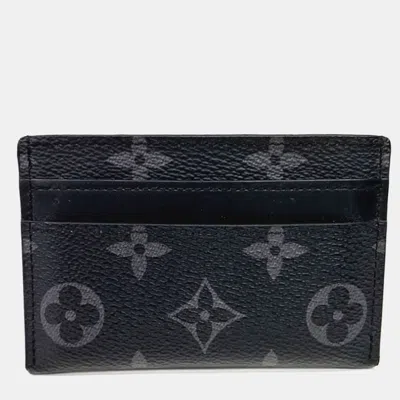 Pre-owned Louis Vuitton Eclipse Double Cardholder In Black