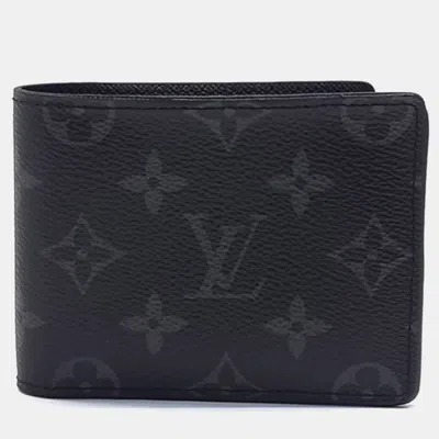 Pre-owned Louis Vuitton Eclipse Slender Wallet In Black