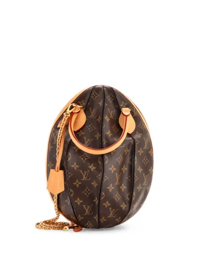 Pre-owned Louis Vuitton Egg Souple Bag Monogram Canvas And Leather Satchel In Black