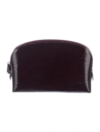 Pre-owned Louis Vuitton Electric Epi Cosmetic Pouch In Burgundy