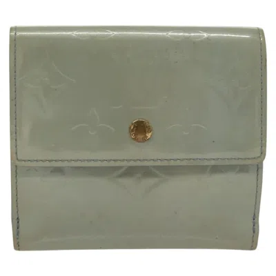Pre-owned Louis Vuitton Elise Gray Patent Leather Wallet  ()