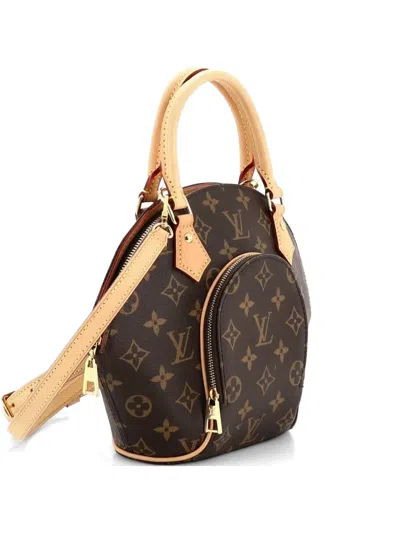 Pre-owned Louis Vuitton Ellipse Nm Bag Monogram Canvas Pm Satchel In Brown