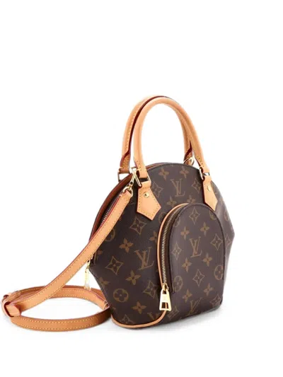 Pre-owned Louis Vuitton Ellipse Nm Bag Monogram Canvas Pm Satchel In Brown