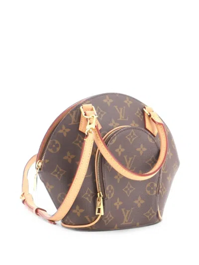 Pre-owned Louis Vuitton Ellipse Nm Bag Monogram Canvas Pm Satchel In Brown