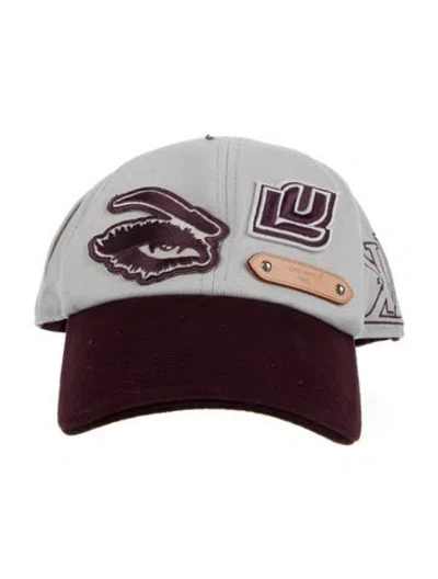 Pre-owned Louis Vuitton Embroider-embellished League Baseball Cap In Gray