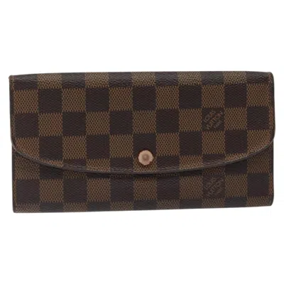 Pre-owned Louis Vuitton Emilie Brown Canvas Wallet  ()