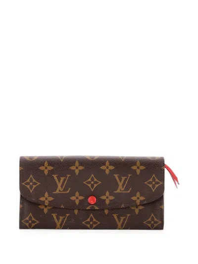 Pre-owned Louis Vuitton Emilie Wallet Monogram Canvas Small Wallets In Brown