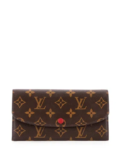Pre-owned Louis Vuitton Emilie Wallet Monogram Canvas Small Wallets In Brown