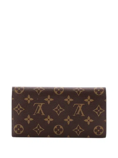 Pre-owned Louis Vuitton Emilie Wallet Monogram Canvas Small Wallets In Brown