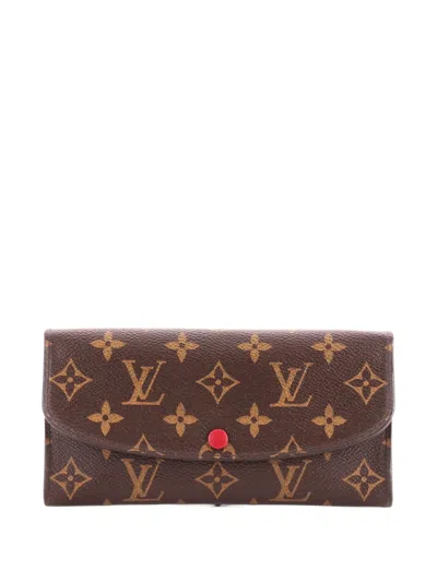 Pre-owned Louis Vuitton Emilie Wallet Monogram Canvas Small Wallets In Brown