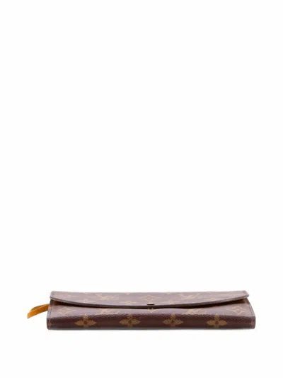 Pre-owned Louis Vuitton Emilie Wallet Monogram Canvas Small Wallets In Brown