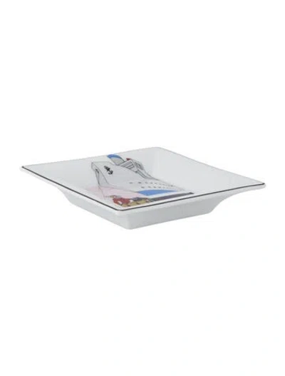 Pre-owned Louis Vuitton Emma Pm Valet Tray In White
