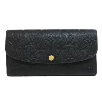 Pre-owned Louis Vuitton Empreinte Beige Black Monogram Empreinte Wallet (bi-fold) () In Beige, Black