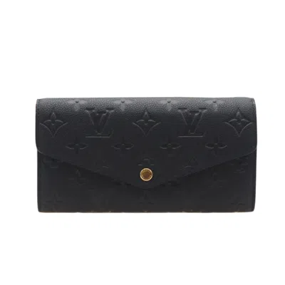 Pre-owned Louis Vuitton Empreinte Black Leather Long Wallet (bi-fold) ()